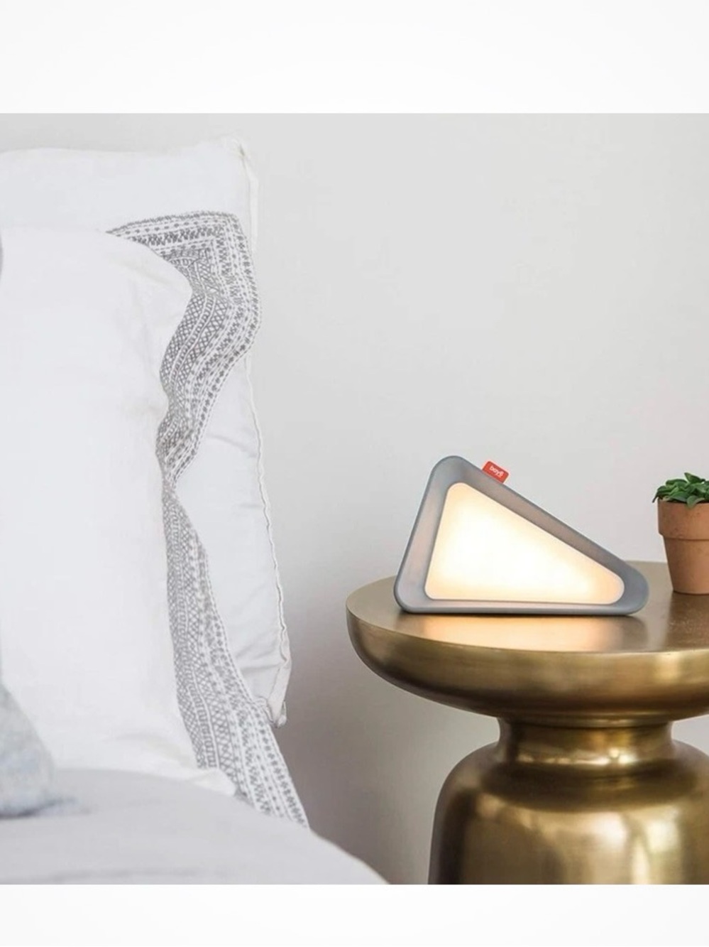 Gravity Sensor Flip Night LED Light, Rechargeable, Triangular, 3 Light Modes